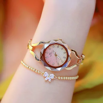 

New Hot-selling High-end Women's Chain Watch Custom Rhinestone Mother-of-pearl Face Ladies Watches Starry Face