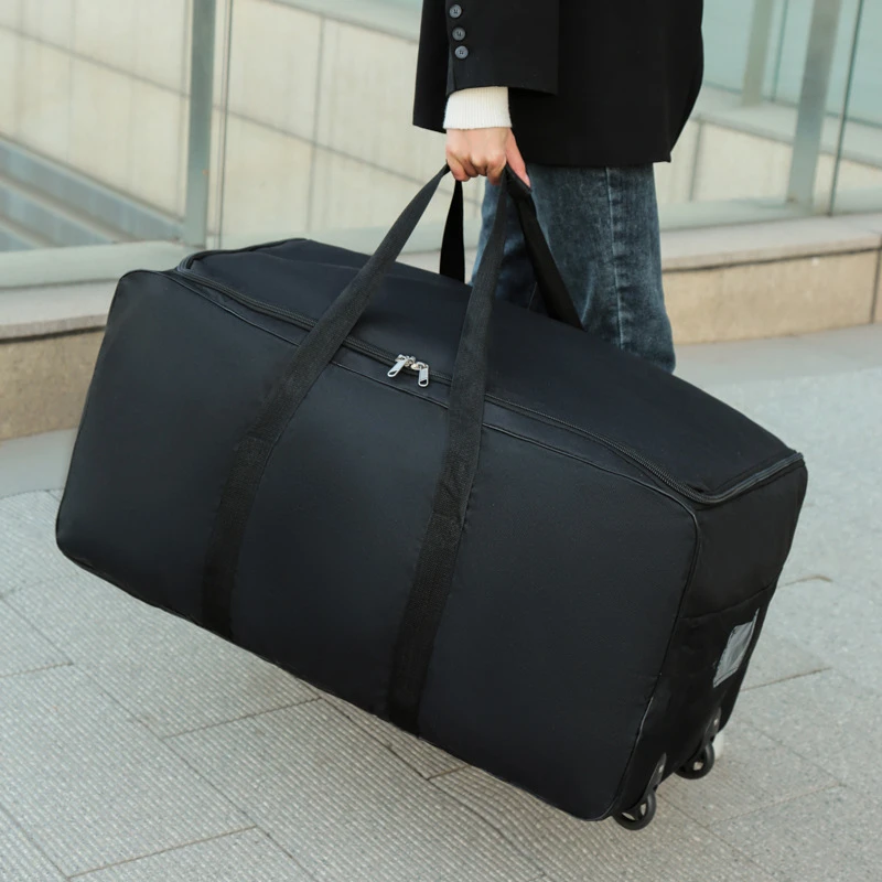 Bolsa de viaje portátil de tela Oxford para viaje, grande de viaje, con ruedas, color negro, X88C| AliExpress