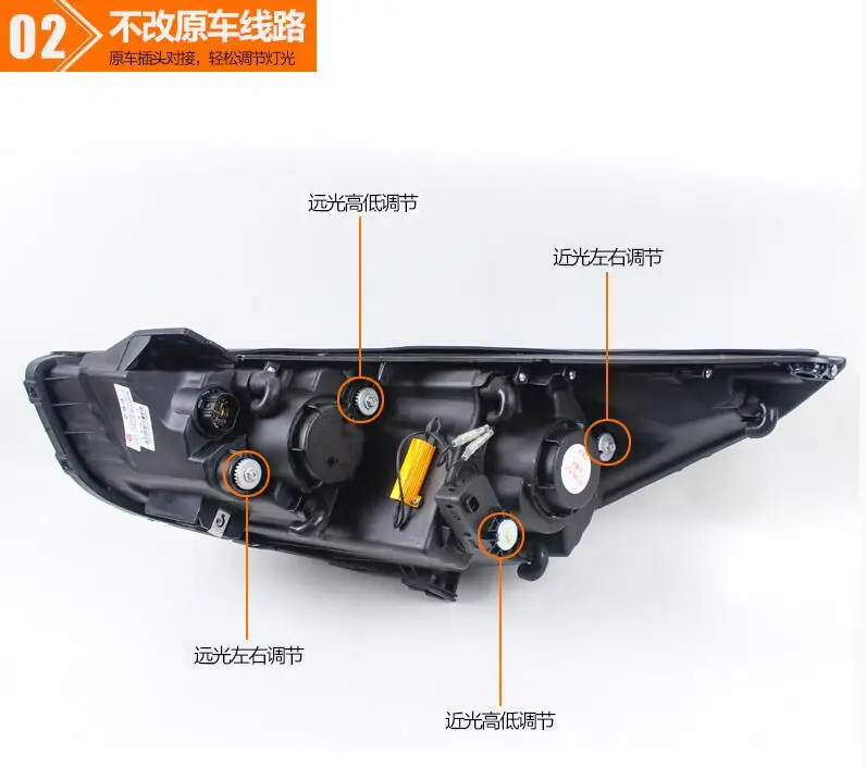 Автомобильный Стильный чехол на голову для hyundai IX35 фары 2010-2013 светодиодный IX35 Tuscon фары DRL Объектив Двойной Луч Биксенон HID