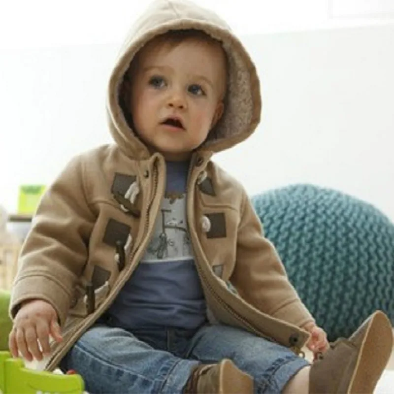 

2 Colors Baby Plus Velvet Coats Baby Autumn Winter Keeping Warm Jacket Infant Boys Girls Thickness Hooded Outerwear Coat Clothes