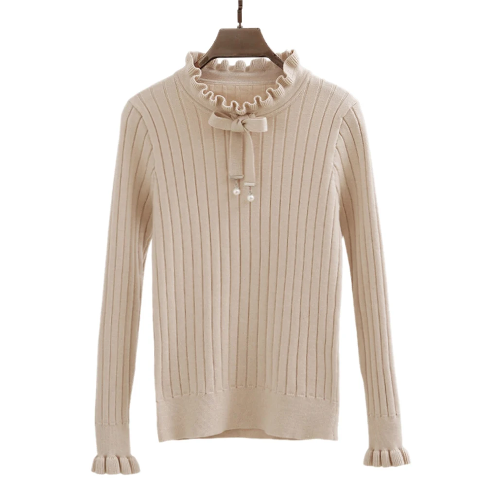 style4 apricot Женский свитер с круглым вырезом,, желтый свитер, женский свитер, джемпер карамельного цвета, Harajuku, шикарный короткий свитер для девушек - Цвет: style4 apricot