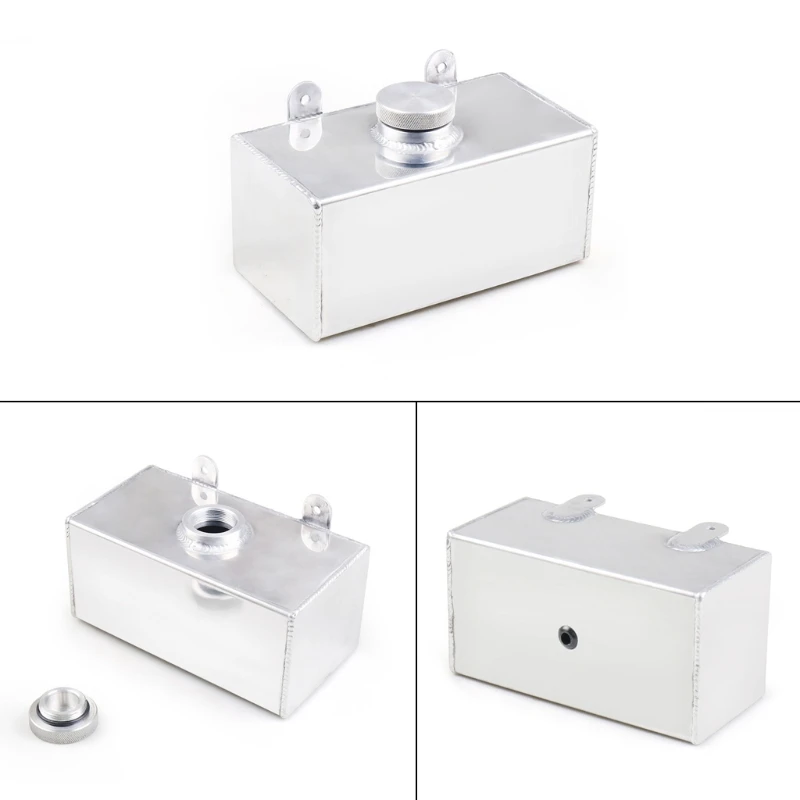 Windscreen Washer Bottle Qiilu Universal Aluminium Windscreen Washer Bottle 2L Polished Intercooler Spray Tank Car Parts