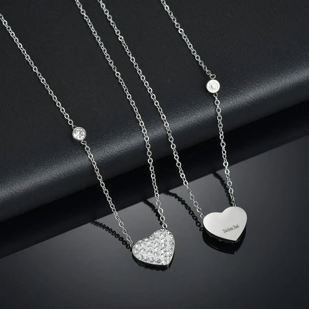 Goxijite Buling Love Heart, ожерелье для женщин, глиняные стразы, черное сердце, Очаровательная цепочка, ожерелье, чокер для влюбленных, ювелирные изделия, подарок