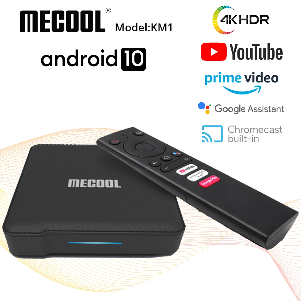 ТВ-приставка Android KM1 4 ГБ 64 Amlogic S905X3 2 ГГц/телефон Wi-Fi 4K BT4.2 голосовое управление