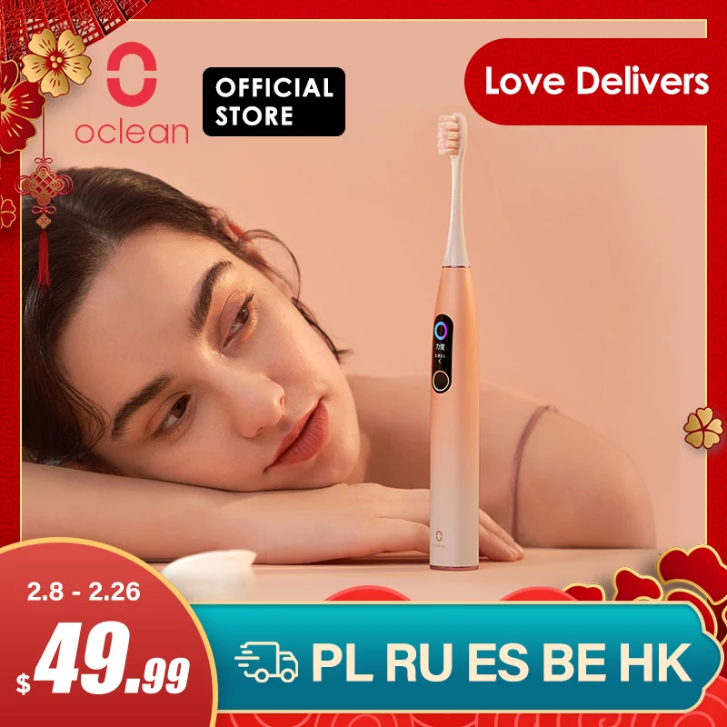 Global Version Oclean X PRO Sonic Electric Toothbrush Adults Smart Color Touch Screen Sonic Electric Tooth Brush App Control