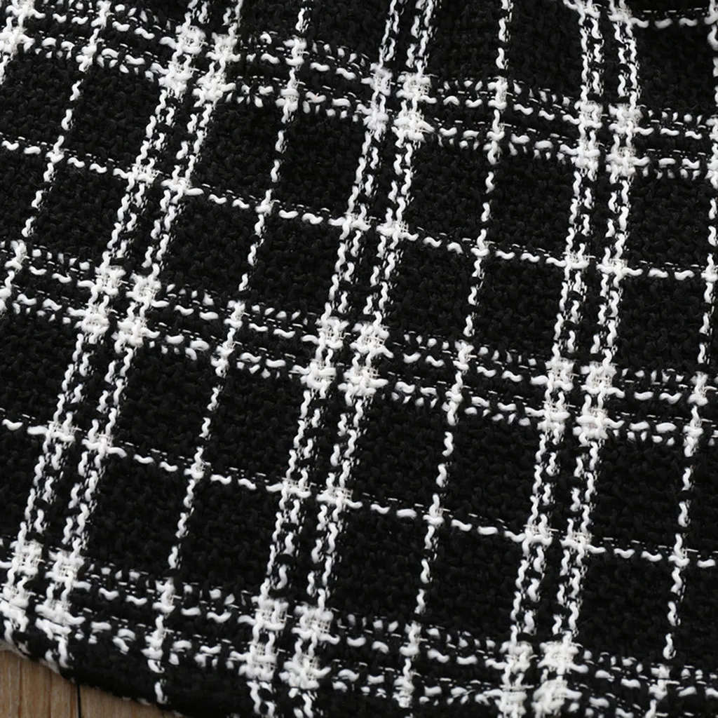 Детская одежда клетчатая куртка для маленьких девочек топы, клетчатое пальто, юбка, комплекты одежды детская одежда для девочек, комплект детской одежды