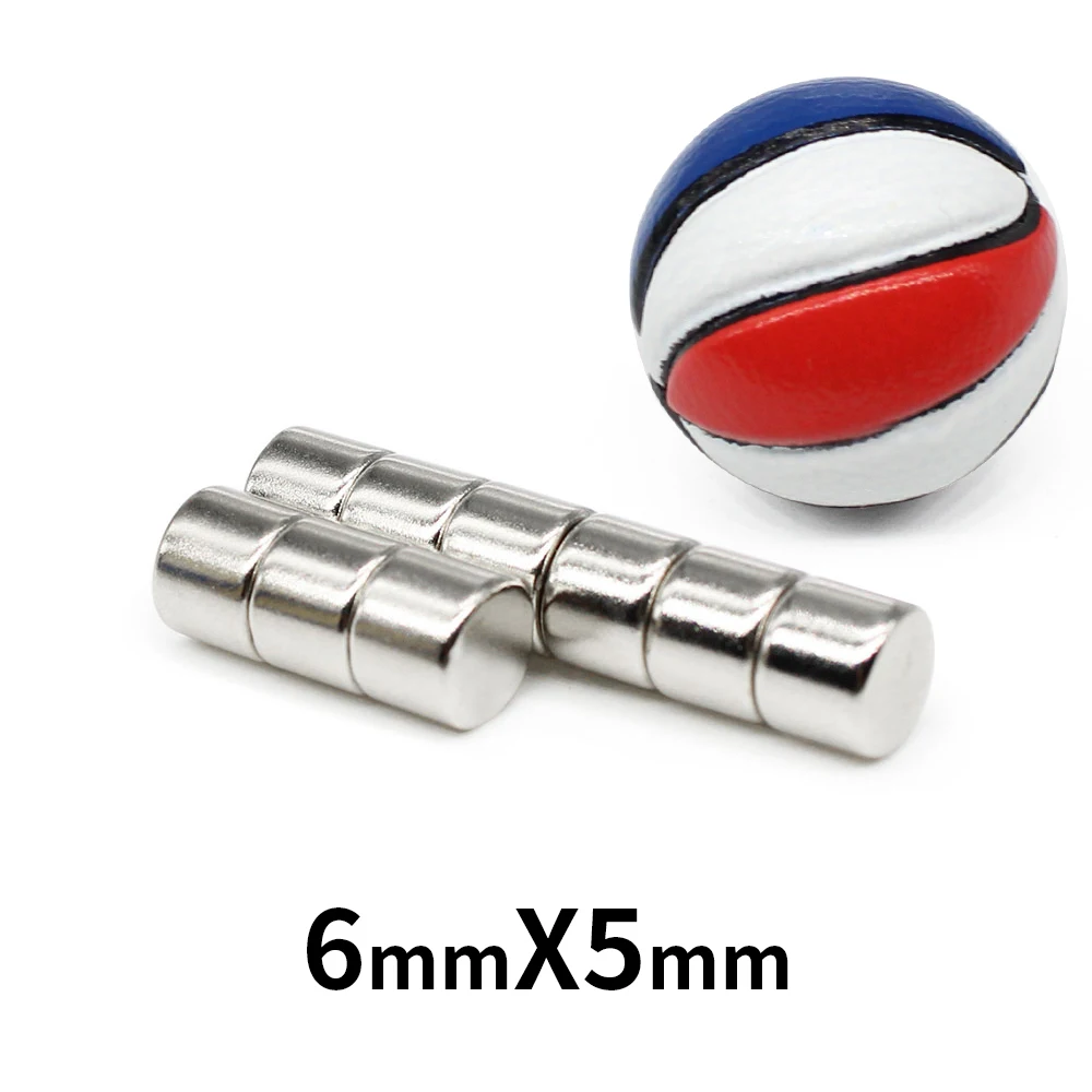 20/50/100/150/200/300PCS 6×5 mm Disc Rare Earth Neodymium Magnets N35 6x5mm Small Round Search Magnet Strong 6*5 mm