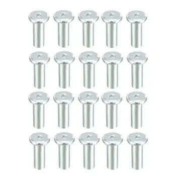 

uxcell M6x22mm Rivet Hex Socket Head Insert Nut Screw Post Nickel Plated 20pcs