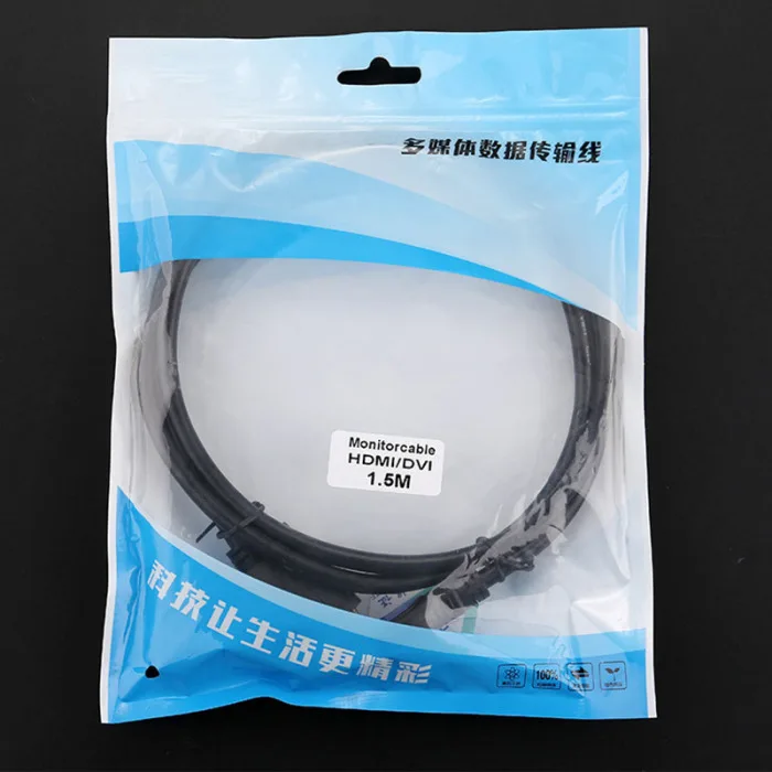 1,5 м HDMI к DVI круглый компьютерный линейный Телевизор 1080P двойное кольцо магнит медный дисплей DQ-Drop