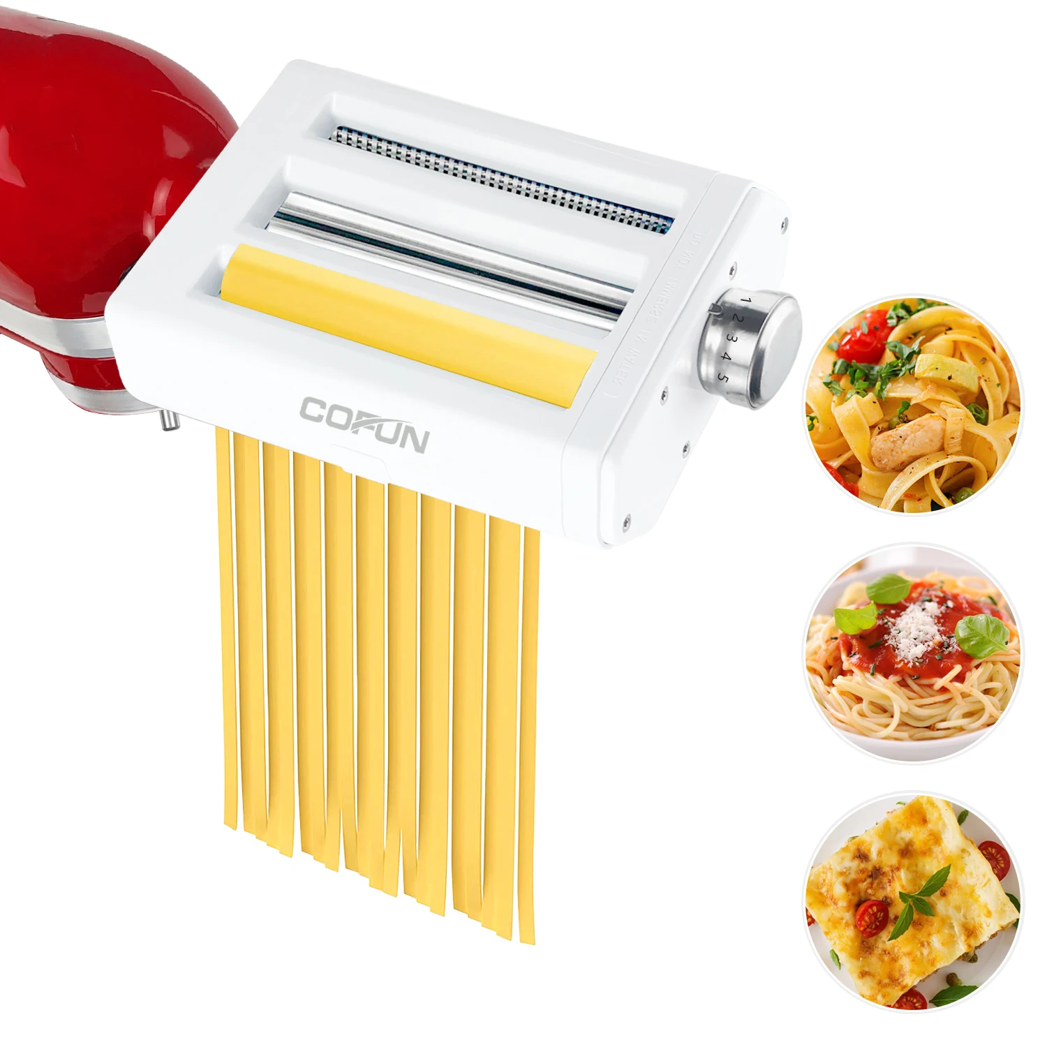 2023 Noodle Maker 3 In 1 Set Di Taglierina Per Rulli Per Pasta Attacco Per Robot Da Cucina, Accessorio Per Pasta In Acciaio Inossidabile