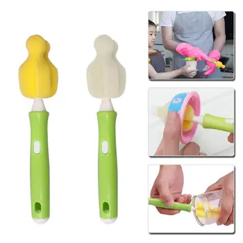 

1PCS Long Handle Sponge Brush Bottle Brushes Cup Glass Washing Cleaning Cleaner Tool dropshipping