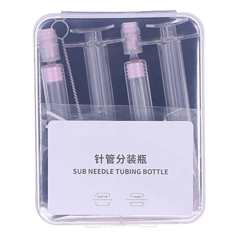 

4Pcs 11.5x9.5cm Mini Empty Sub Tubing Bottle Split Bottles for Liquid Foundation Dispenser
