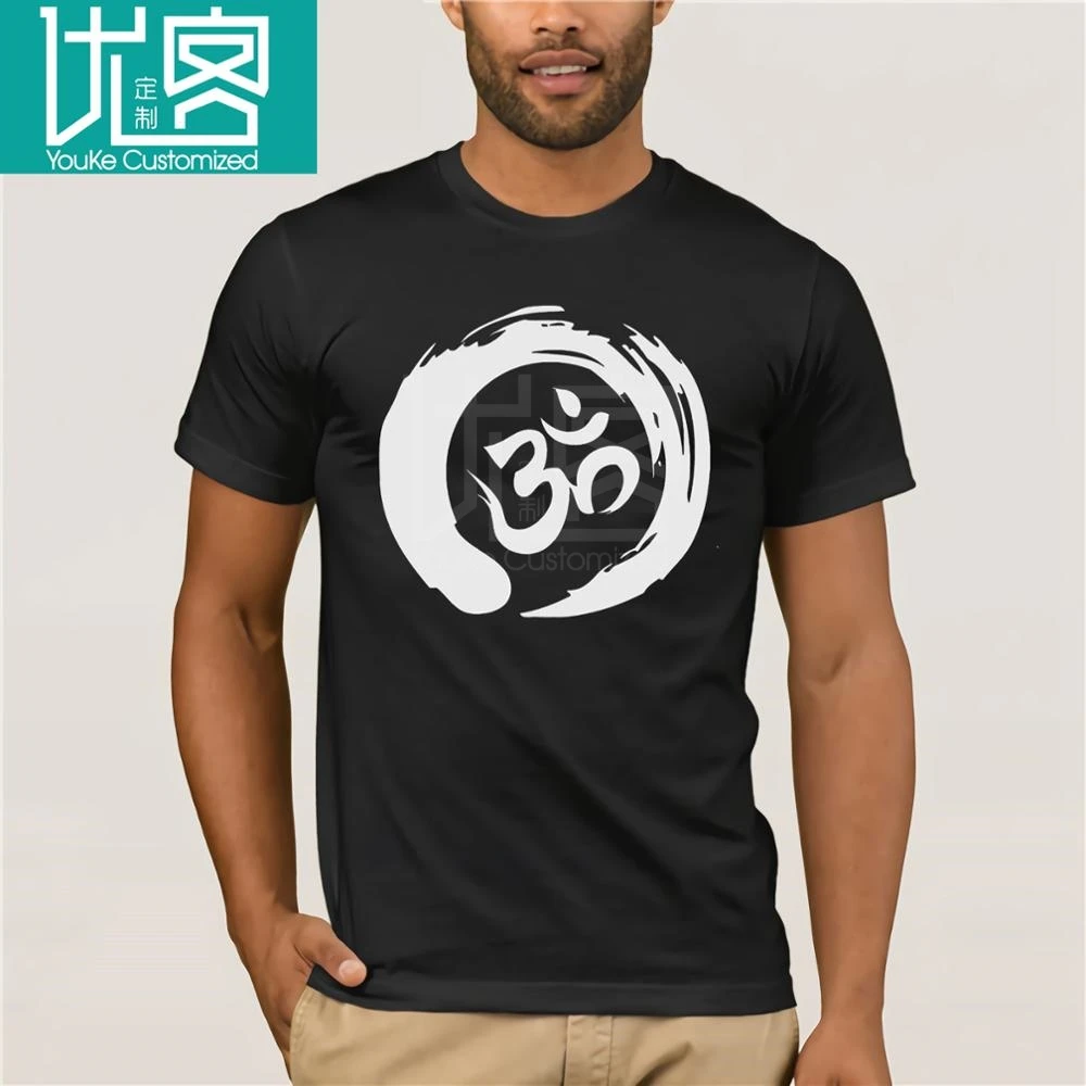 Летние футболки из 100% хлопка с круглым вырезом и принтом уличная одежда Yogaer Zen