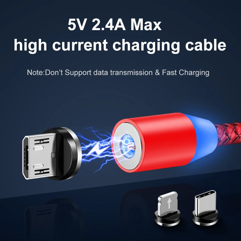 Магнитный usb кабель для зарядки Samsung S10 S9 A50 A70 Huawei Mate 20 lite P20 Honor Quick Charge 3 0 быстрое