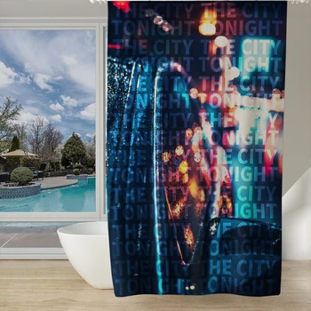 

Shower Curtain Black and White Funny Quotes Fabric Mildew Resistant Waterproof Shower Curtain for Bathroom With Hooks