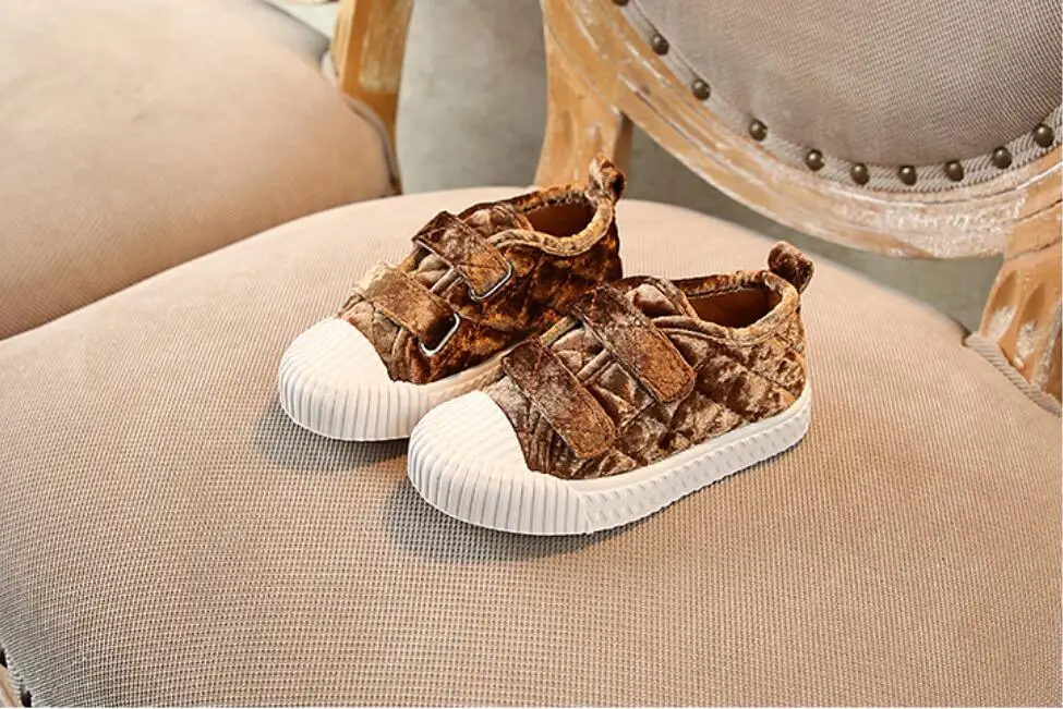 Детская обувь; коллекция года; сезон осень; schoenen tenis infantil; бархатная обувь для девочек; модные брендовые Детские повседневные кроссовки на мягкой подошве