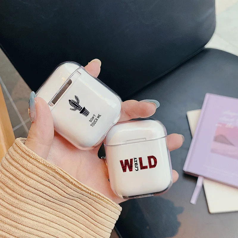 Милый прозрачный жесткий чехол для Apple Airpods 2 модные аксессуары наушников