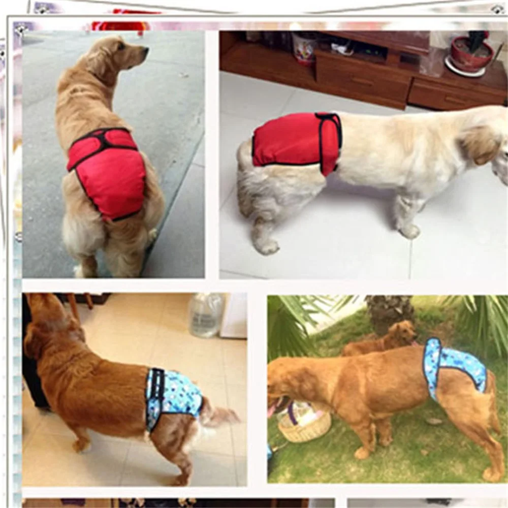S-XL Female Dog Physiological Pants Diaper Sanitary Female Dog Washable Underwear Shorts Panties Pets Puppy Dogs Supplies