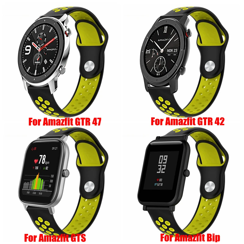 Силиконовый ремешок для часов Ремешок Для Xiaomi Huami Amazfit GTS/GTR 42 мм/GTR 47 мм Смарт часы