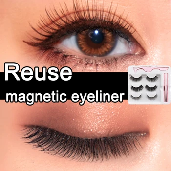 

3 Pairs Magnetic Eyelashs set & Magnetic fluffy Lashes & Tweezer Set Waterproof Long cils magnetique Lasting Eyelash Extension