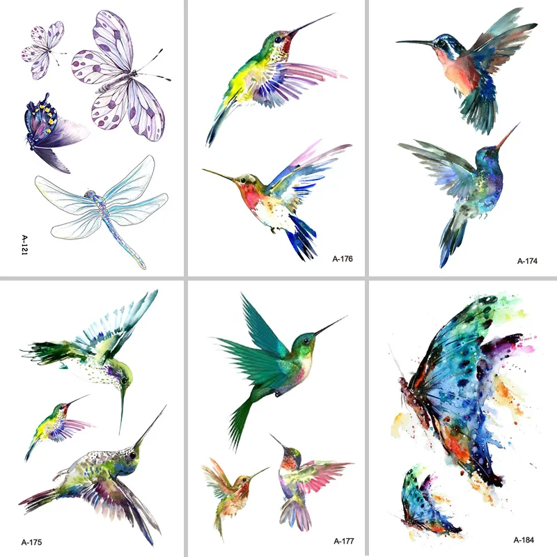 

2017NEW Hot Design Temporary Tattoo for Adult Waterproof Tatoo Sticker Body Art Beautiful 3D Butterfly Fake Tattoo Man Woman