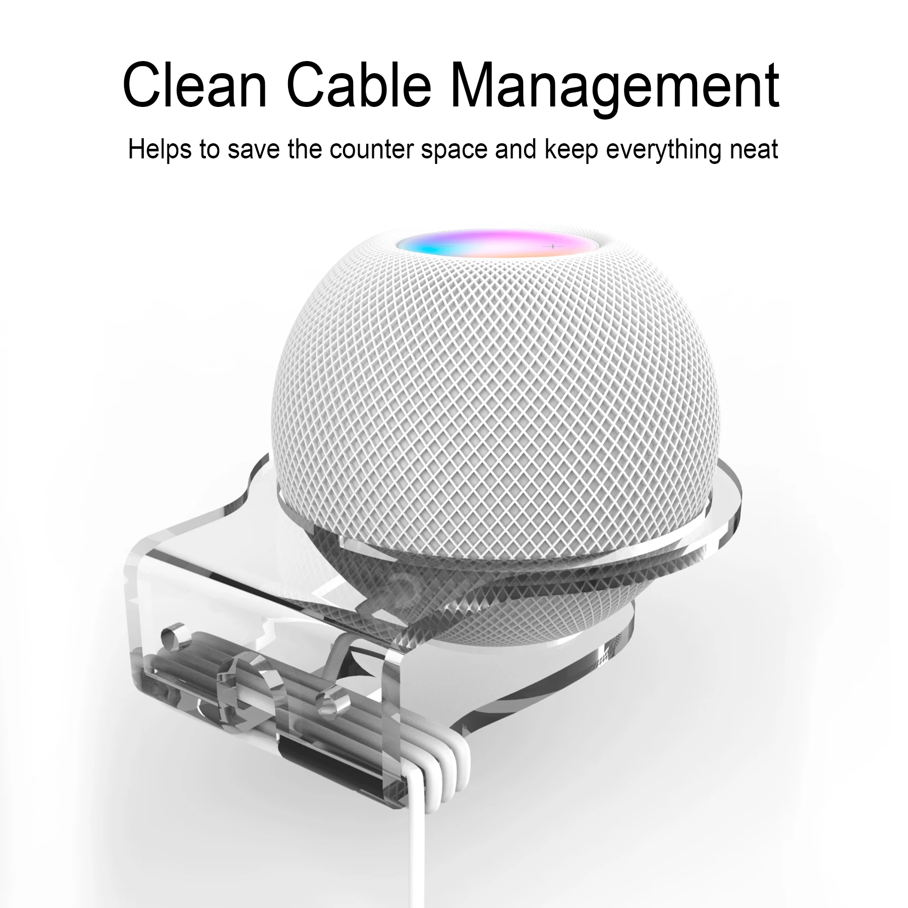  Soporte de pared para Apple HomePod Mini, gestión de cables  integrada 2 en 1 para altavoz inteligente, soporte de montaje en pared :  Electrónica