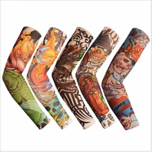 1 шт., тату с принтом, Череп, животные, нарукавники, татуировка, рукав для мужчин, женщин, унисекс, рукав, лето, крутая крышка, наручная манжета, УФ-рукав