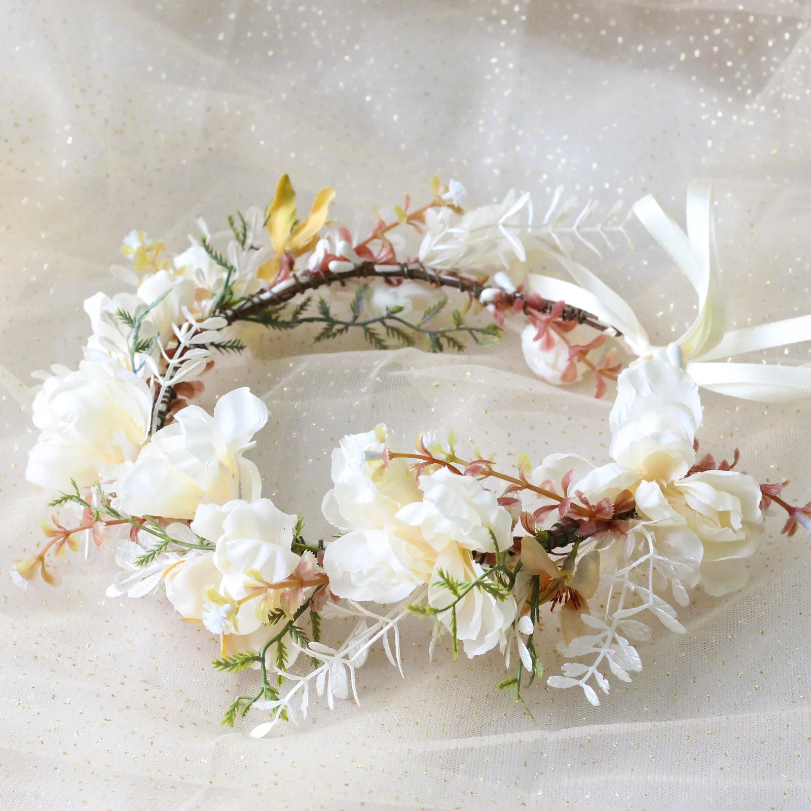 best headbands for women Bridesmaid Hair Flower Headbands Wedding Wreaths Hair Accessories Bridal Flower Crown Beach Hawaii Garland Floral Headpieces bride headband