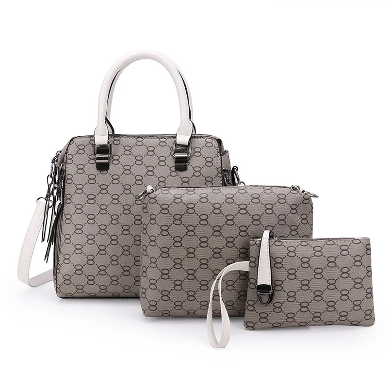 

WOMEN'S Bag 2018 New Style Fashion Printed Three-piece Set Women's Handbag Korean-style Fashion Shoulder Classic Versatile WOMEN