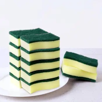 

Cleaning Scrub Sponge Heavy Duty Multi-Use Non-Scratch Anti-Grease Reusable for Kitchen Household Dish Pan Pot Bathroom Green