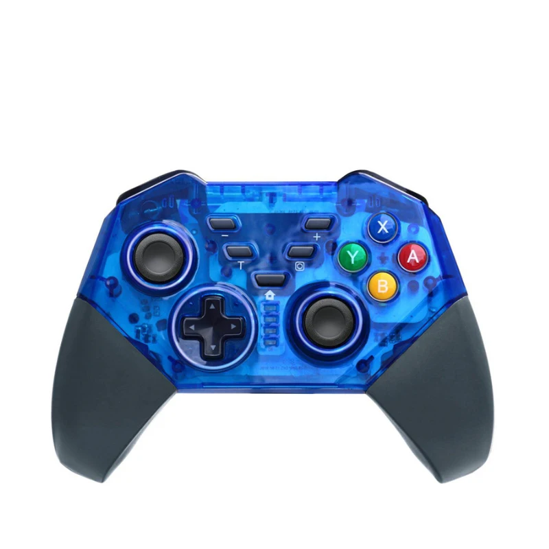 Беспроводной контроллер Pro для консольный переключатель Nintendo Bluetooth, удаленные геймпады для Mando nindoswitch с гироскопической осью вибрации - Цвет: Clear Blue