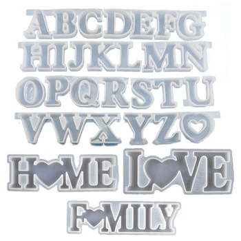 

29Pcs 3D Love Home Family Letter Resin Mold Large 26 English Letters Silicone Casting Mold Kit DIY Table Decor Art Craft