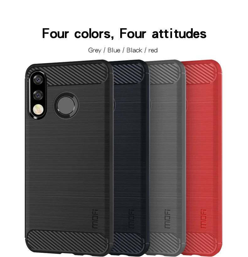 Чехол MOfi для huawei P30 Lite, матовый чехол из углеродного волокна, мягкий чехол из ТПУ для huawei P30 Pro, чехол для телефона huawei P30, задняя крышка
