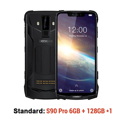 Doogee S90 Pro модульный прочный смартфон IP68 Helio P70 6,1" дисплей Восьмиядерный 6 ГБ 128 ГБ 16 Мп+ 8 Мп Android 9 12 В/2 а мобильный телефон - Цвет: standard Phone