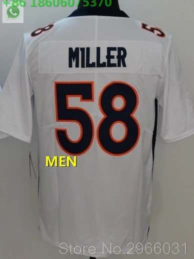 For men А+++ Качественная мужская футболка для взрослых 58 von miller Terrell Davis 30 Demaryius Thomas 88 Denver - Цвет: For men