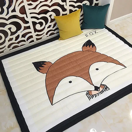Детские игровые коврики детские ползающие ковры для aby хлопок 2,5 см толстый мягкий коврик без запаха безопасное покрывало, плед - Цвет: 4