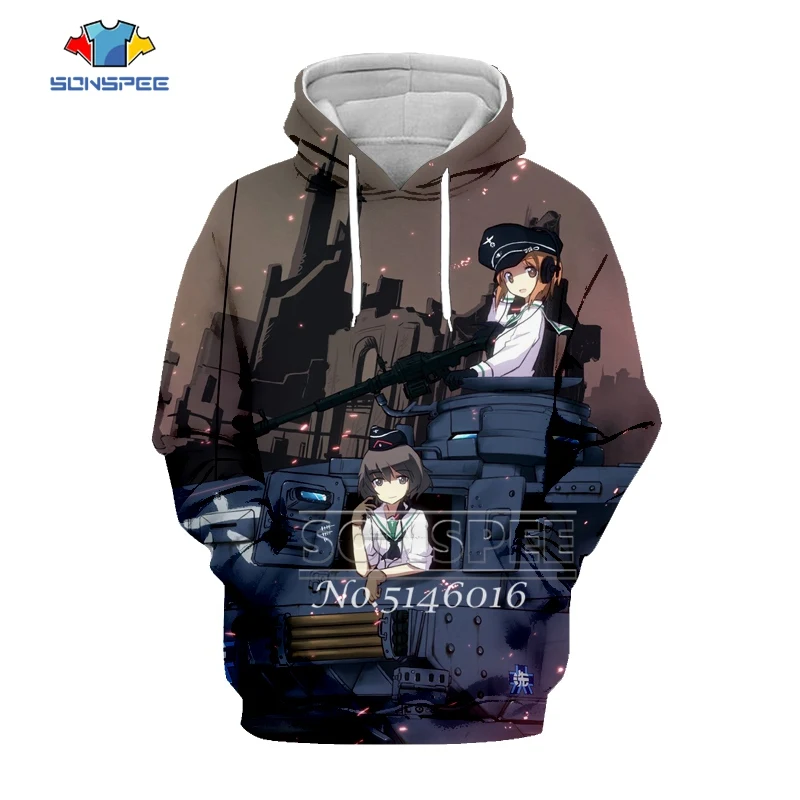 SONSPEE GIRLS und PANZER, 3D принт, аниме, майка, Harajuku, Мужской пуловер, толстовка, унисекс, повседневная, модная, уличная, толстовка, t638 - Цвет: 08