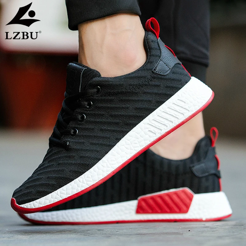 

2019 spring and autumn lace flat shoes M mesh fashion men's casual shoes breathable men's shoes fashion casual sports shoes T075