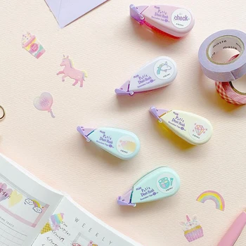 

1 Pcs Cartoon 3m Colorful Animals Decorative Correction Tapes Press Type Maksing Tape Corrector Tools Stationery Gifts