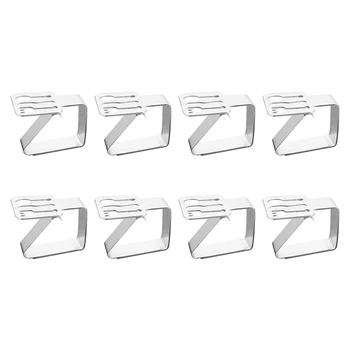 

8 Pcs Thickened Stainless Steel Tablecloth Holders Kitchen Tablecloth Clips Non-Slip Table Clips, Tableware