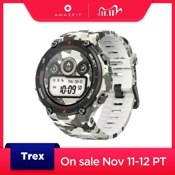 

New 2020 CES Amazfit T-rex T rex Smartwatch AMOLED Display Smart Watch GPS/GLONASS 20 Days Battery for iOS Android