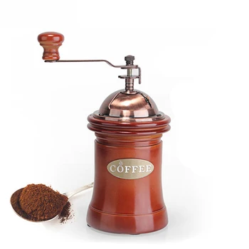 

Retro Elegant Wooden Manual Coffee Grinder Portable Eco-friendly Coffee Hand Mill Coffee tools Beans Pepper Spice Grinder