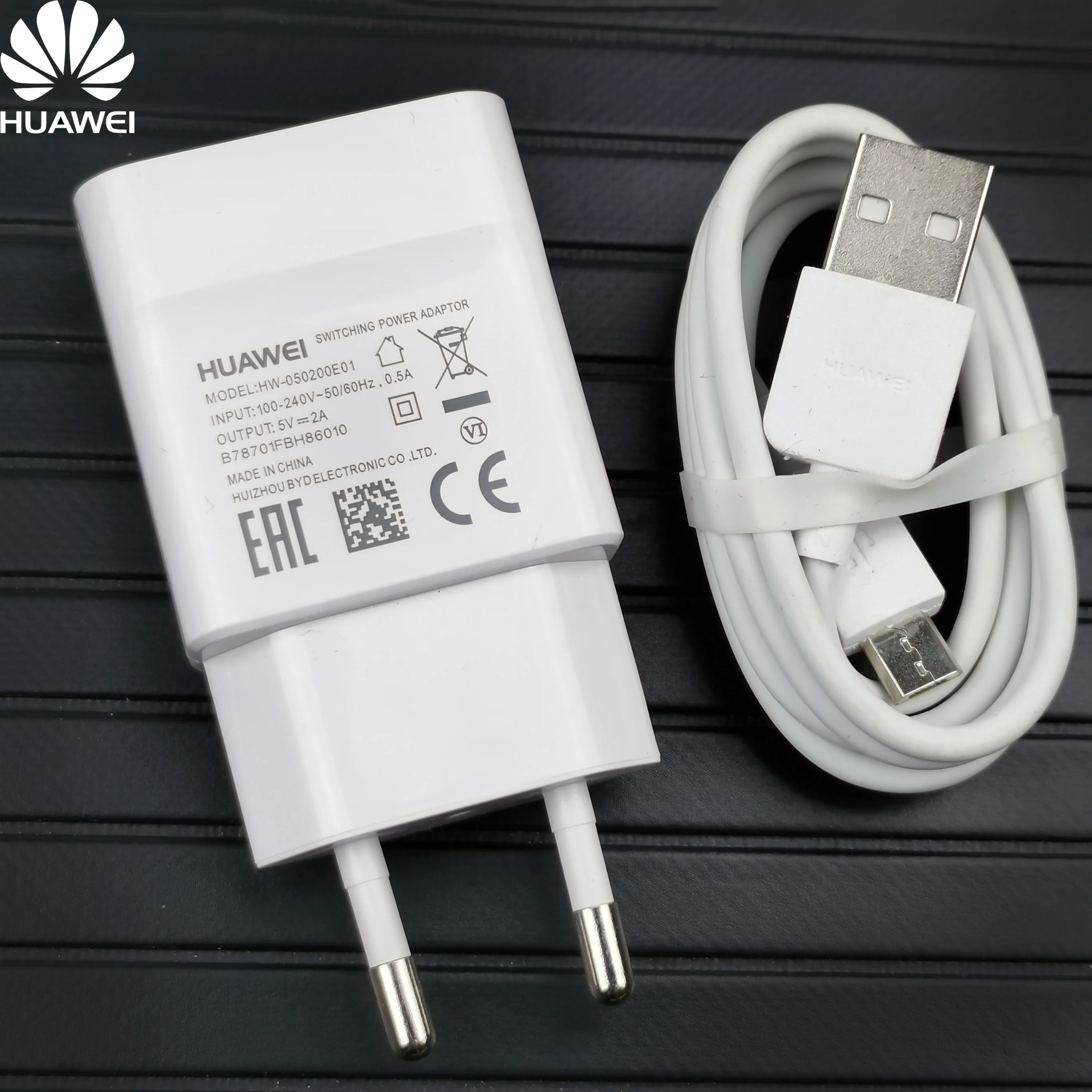 Huawei y6 2018 Зарядное устройство Usb микро кабель 5V = 2A EU настенный зарядный адаптер