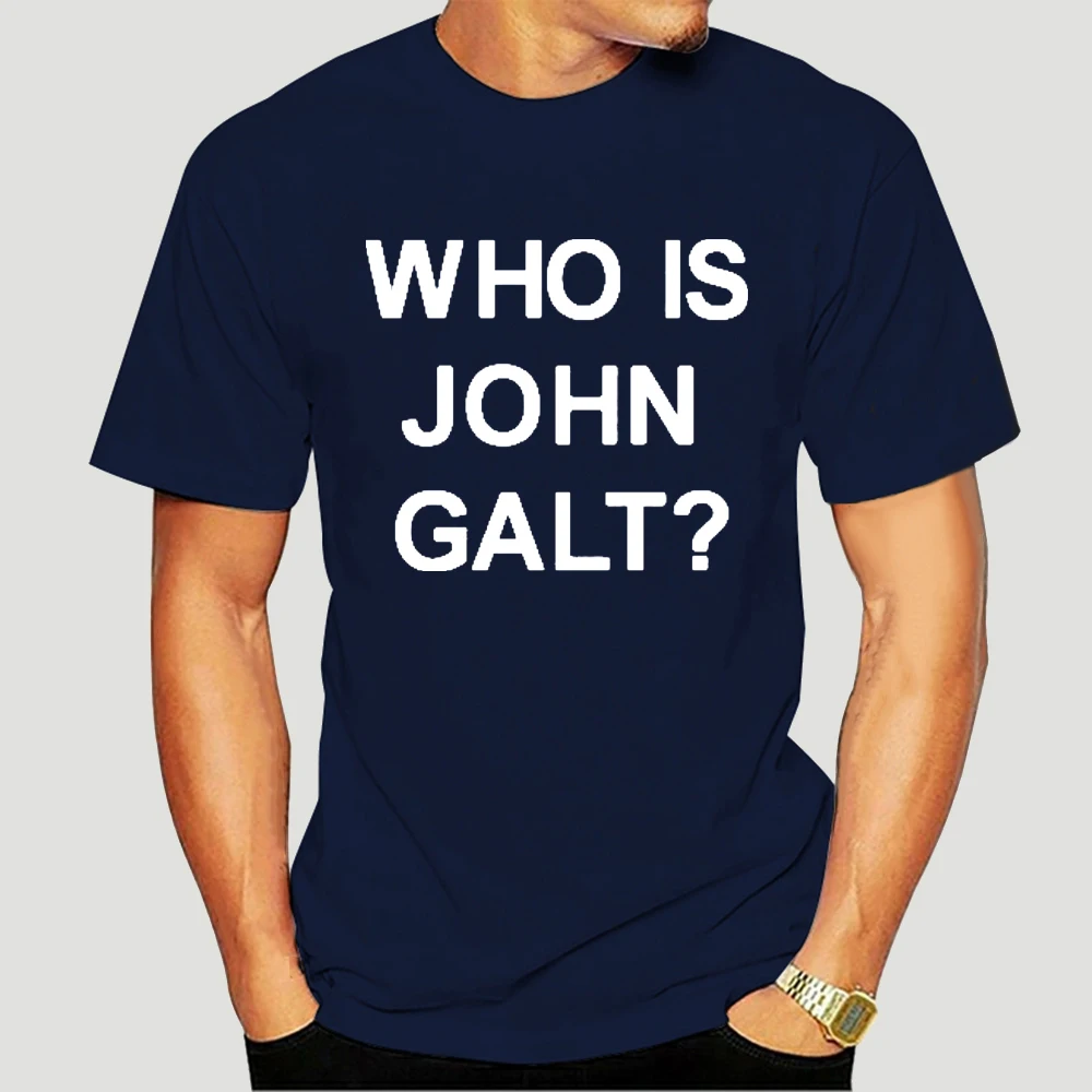 Футболка с надписью WHO IS JOHN GALT | Женская одежда