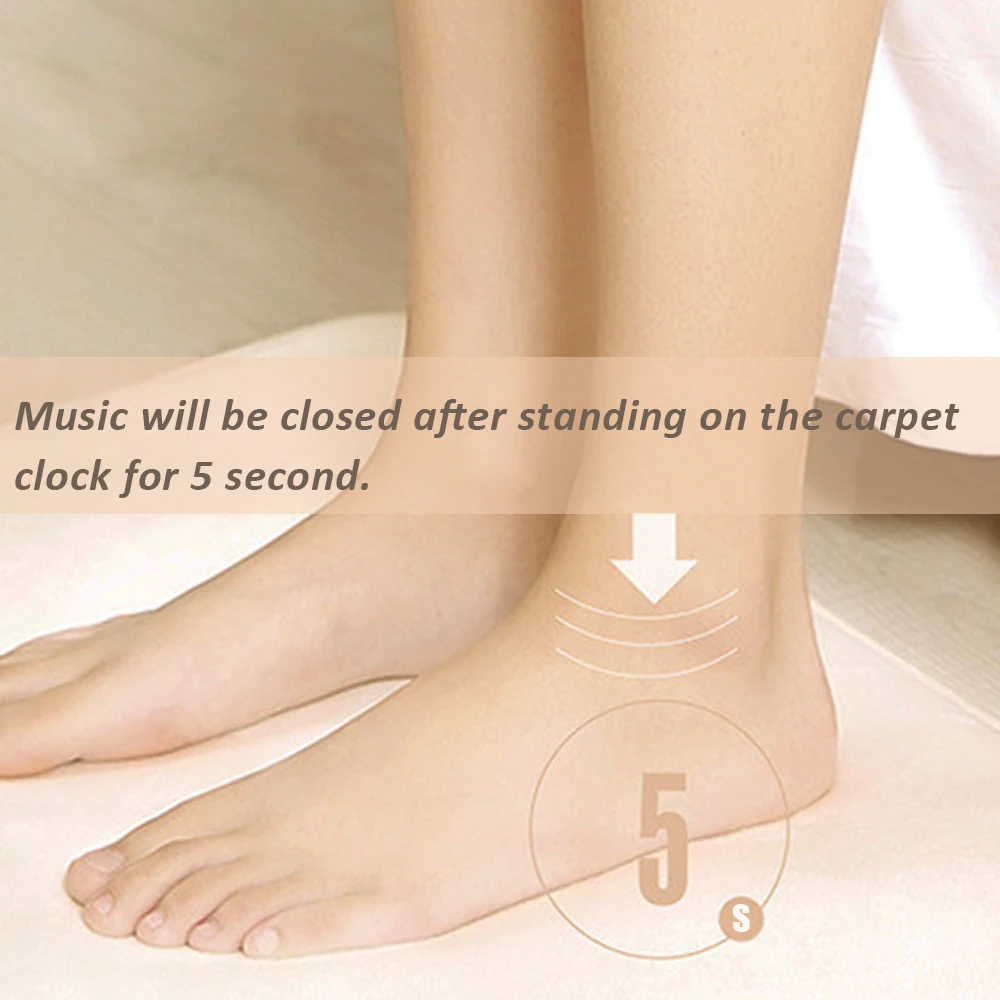 Pressure Sensitive Alarm Clock Smart Electronic Digital Clock Carpet Bedroom Anti-Slip Mat Student Lazy Alarm Clocks Bell Gifts 6