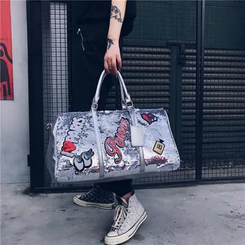 

Fashion Casual Sequined Letters Women's Shoulder Diagonal Bag Handbag Large Capacity Outdoor Travel Bag