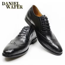LUXURY MEN FORMAL LEATHER SHOES WINGTIP POINTED TOE LACE UP BLACK SHOES MEN BUSINESS OFFICE WEDDING BROGUE OXFORD SHOES FOR MEN northmarch italian lace up men genuine leather men wedding brogue formal dress business party office black oxford shoes scarpe