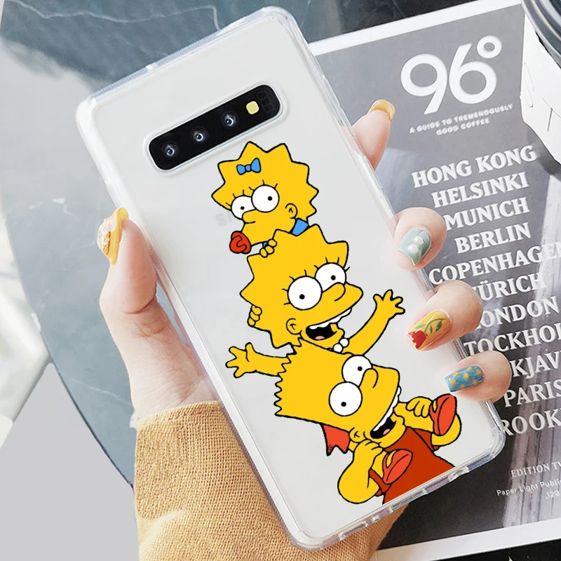 Гомер J. Симпсон забавные Барта Симпсона, мягкий, с бесцветным прозрачным TPU чехол для телефона для samsung S6 S7 edge S8 S9 плюс S10+ S10E Lite A50 A30 A10 задняя крышка