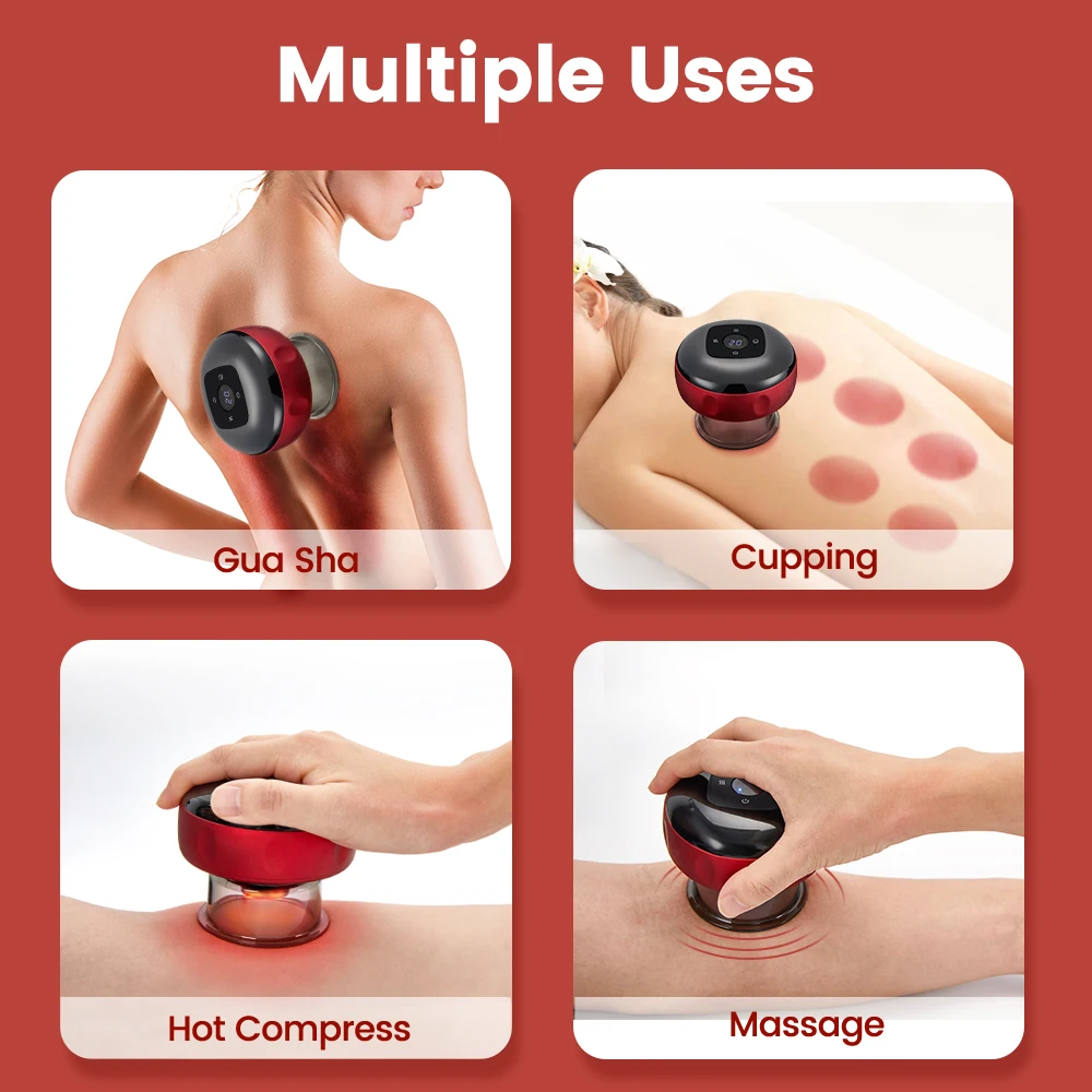 Electric Vacuum Cupping Massage Body Cups Anti-Cellulite Therapy Massager for Body Electric Guasha Scraping Fat Burning Slimming 4