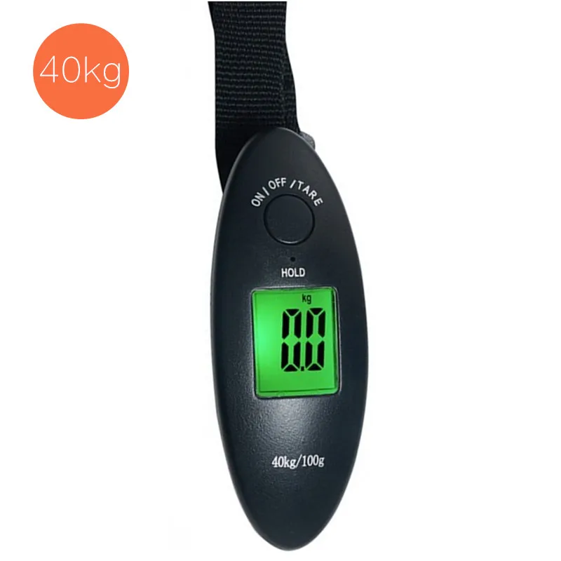B 40kg 40 кг Мини багажные весы 50 кг/110lb висящий цифровой Электронные весы для багажа Портативный чемодан для путешествий ручные весы с крючком 40% off - Цвет: B 40kg